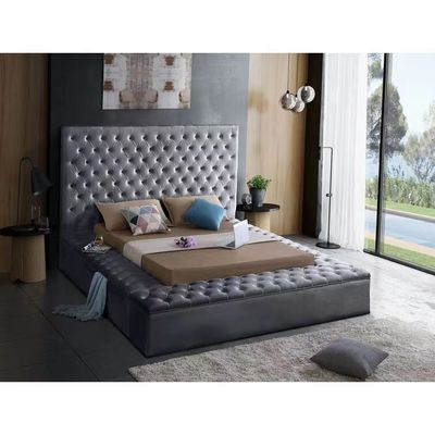 Good price Modern Leather Luxury Bed Master Hotel Bedroom Double Bed 1.8 Bedroom King Bed online