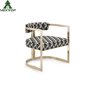 Good price Modern Luxury Hotel Furniture Golden Armchair Leisure Stainless Steel Brass Dining Chair online