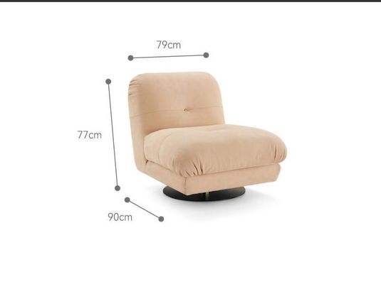 Good price High End Hotel Lobby Furniture Simple Frosted Leather Swivel Single Lounge Chair online