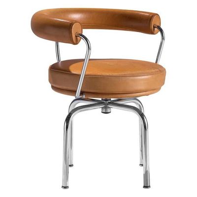 Good price Nordic Hotel Restaurant Furniture Metal Rotatable Leather Comfortable Backrest Dining Chair online