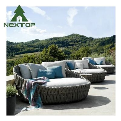 Good price Bedroom Garden Line Daybed Lounger Bed Outdoor Furniture Rattan Bed online