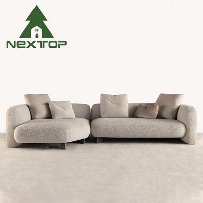 Good price Modern Sofa Cream Style Casual Lobby Reception Sofa Set Cotton Fabric online