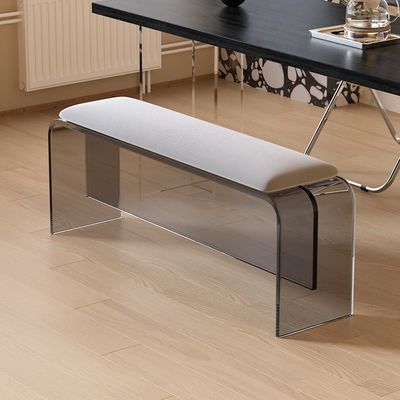 Good price Transparent Suspended Acrylic Bench Living Room Doorway Shoe Dining Bench online