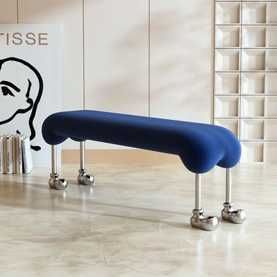 Good price Velvet Star Hotel Bed End Stool Cream Style Dog Stool online