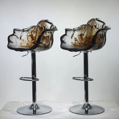 Good price Lifting Senior Restaurant Home Office Bar Chair Petal Transparent online