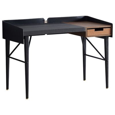 Good price Saddle Leather Minimalist Design Modern Writing Desk Hotel Bedroom Study Table online