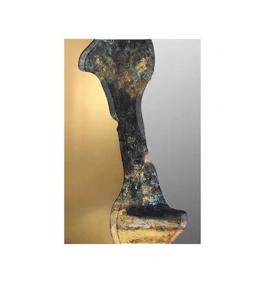 Good price Hand Painted Rust Texture Wall Piece 3d High Light Luxury Modern Interior Painting online