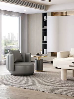 Good price Contemporary Hotel Minimalist Style Genuine Leather Single Sofa for Reception Area online