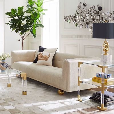 Good price Hotel Fabric Leather 3 Seater Sofa Customized Luxury Hotel Furniture online