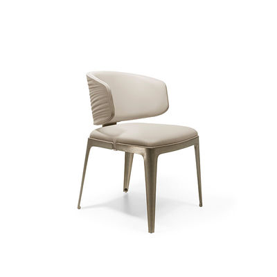 Good price Hotel Restaurant Light Luxury Stainless Steel Leather Dining Chair online