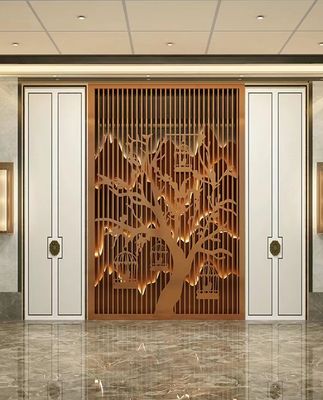 Buy ODM OEM Stainless Steel Hotel Furniture Metal Room Partition Porch Hollowed Out online manufacture