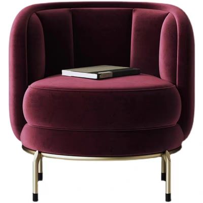Buy Velvet Hotel Bedroom Furniture Luxury Fuchsia Solo Dining Chair online manufacture