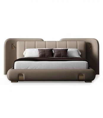 Buy Custom Leather Luxury Bed Master 1.8 OAK PINE Bedroom King Bed online manufacture