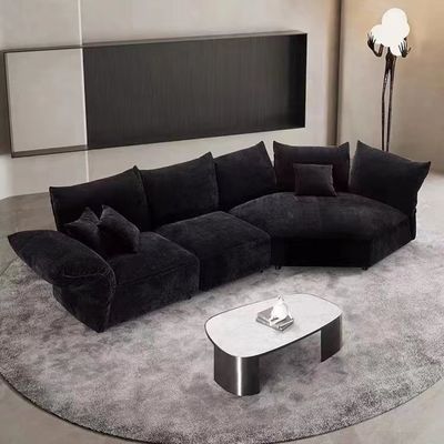 Buy Petal Black Velvet Sofa Italian Hotel Villa Living Room Fabric Alien Sofa online manufacture