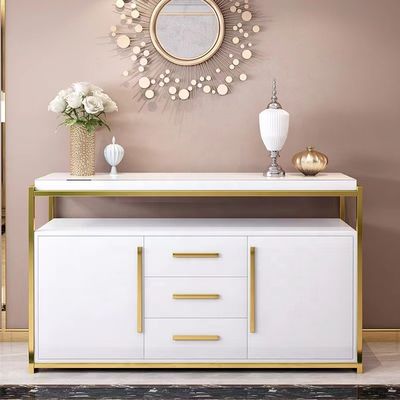 Buy Modern Marble Sideboard Cabinet Stainless Steel Paint Customization online manufacture