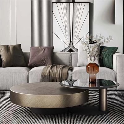 Buy Light Luxury Oval Metal Coffee Table Combination Custom Luxury Modern Coffee Tables online manufacture