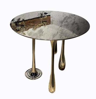 Buy Upholstery Stainless Steel Lobby Golden Coffee Table Anti Rust online manufacture