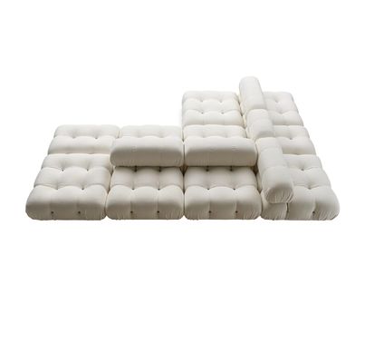 Buy Teddy Hotel Lobby Furniture Fabric White Lamb Wool Sofa Modular Combination online manufacture