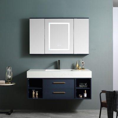 Buy Modern Wall Mounted Bathroom Cabinet Group Sink Hotel Bathroom Furniture Custom online manufacture
