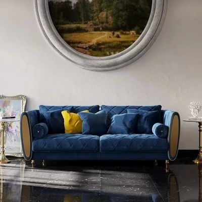 Buy Velvet Haven Cozy Luxurious Lazy Sofa With Seating For Hotel Room online manufacture