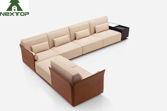 Buy Modern Interior L Shape Sofa Set Luxury Leather Hotel Lobby Office Area online manufacture