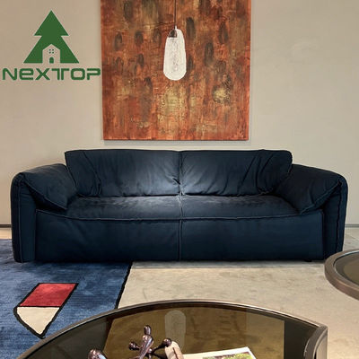Buy Custom Modern Deep Blue Fabric Interior Sofa 2 3 4 Seating For Home Villa Hotel online manufacture