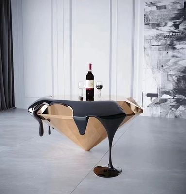 Buy Multi Colour Fiberglass Coffee Table Unique Italian Design Diamond Lava Shape online manufacture