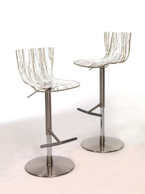 Buy Polishing Hotel Restaurant Furniture Transparent Adjustable Bar Stools online manufacture