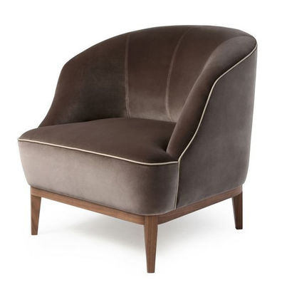 Buy Custom Star Hotel Guest Exclusive Armchair With Fabric Option And Wood Legs online manufacture