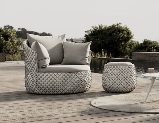 Buy Modern Minimalist Style Rattan Hotel Sofa Chair Set For Outdoor online manufacture