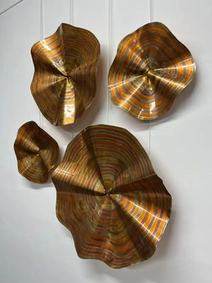 Buy Hand Painted 5 Star Hotel Luxury Metal Copper Wall Sculpture online manufacture