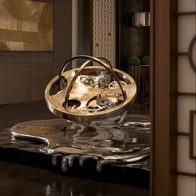 Buy Melting Clock Art Creation Metal Sculpture With Ceiling Hanging Design For Hotel online manufacture