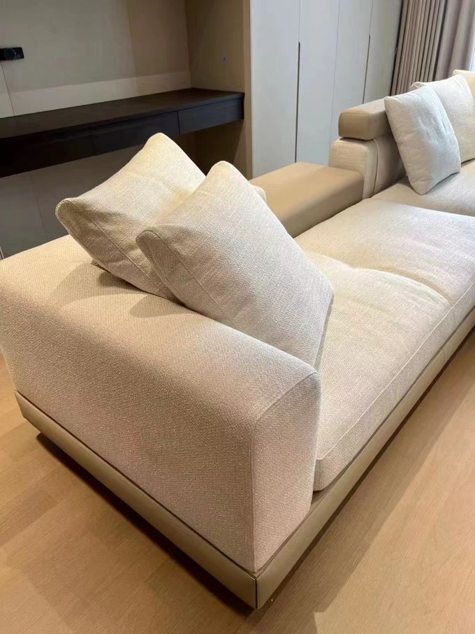 Italian Minimalist Luxury Hotel Furniture Corner Living Room Large Sofa 9
