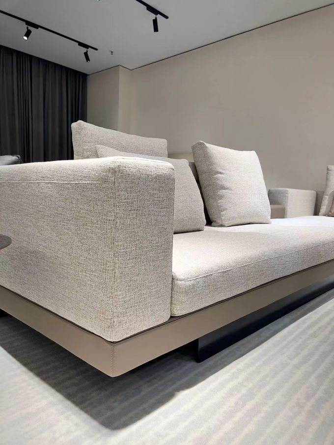 Italian Minimalist Luxury Hotel Furniture Corner Living Room Large Sofa 7
