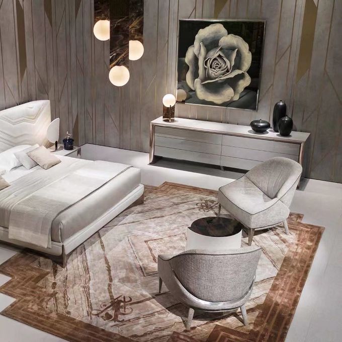 Luxury Stainless Steel Console Table ODM OEM Marble Top Sideboard 2