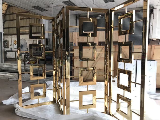 Stainless Steel Metal Laser Cutting Screen For Luxury Hotel Lobby 3