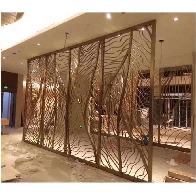 Stainless Steel Metal Laser Cutting Screen For Luxury Hotel Lobby 2