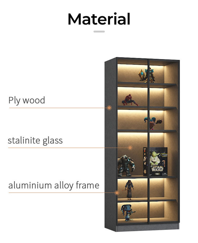 Modern Light Living Room Furniture Wine Cabinet Display Stainless Steel 1