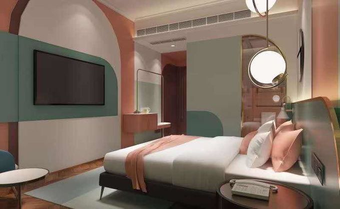 High-End Interior Concept Double Bed Wooden Furniture Custom Hotel Furniture 4