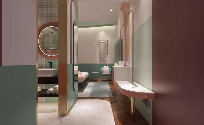 High-End Interior Concept Double Bed Wooden Furniture Custom Hotel Furniture 3