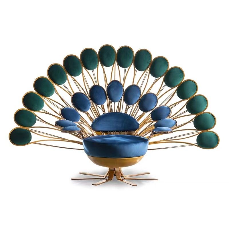 Peacock Single Sofa Chair Classical Contemporary Luxury Light Single Sofa 5