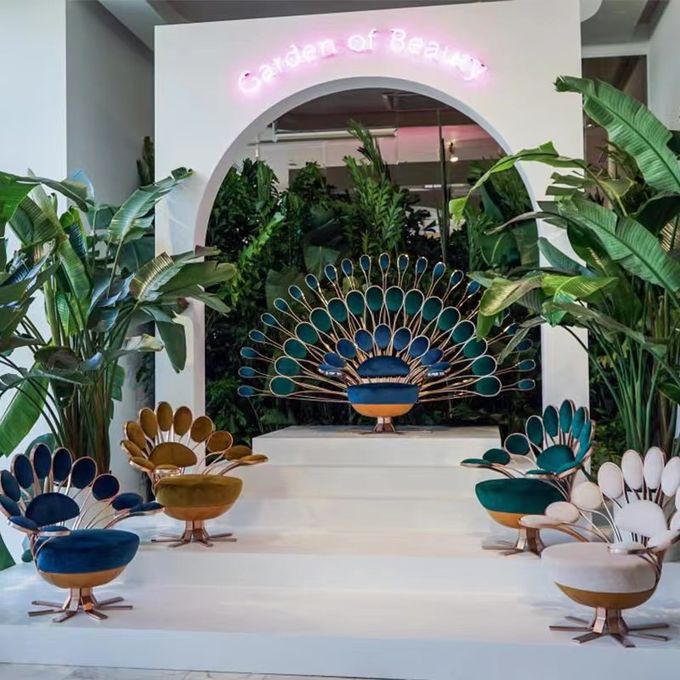 Peacock Single Sofa Chair Classical Contemporary Luxury Light Single Sofa 4