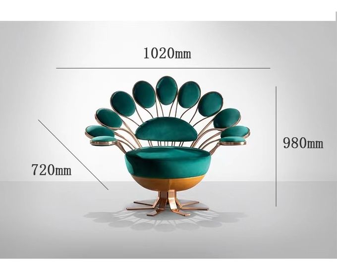 Peacock Single Sofa Chair Classical Contemporary Luxury Light Single Sofa 3