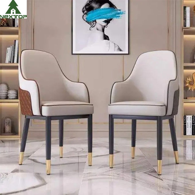 Customized Long Lasting Luxury Hotel Furniture Reception Leather Chairs 1