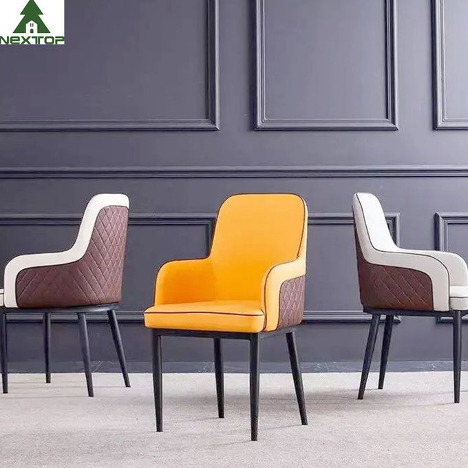 Customized Long Lasting Luxury Hotel Furniture Reception Leather Chairs 0