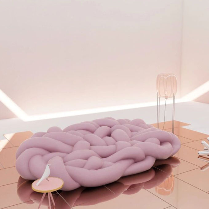 Python Hotel Lobby Furniture Creative Twisted Weave Cottage Multi Personal Sofa 0