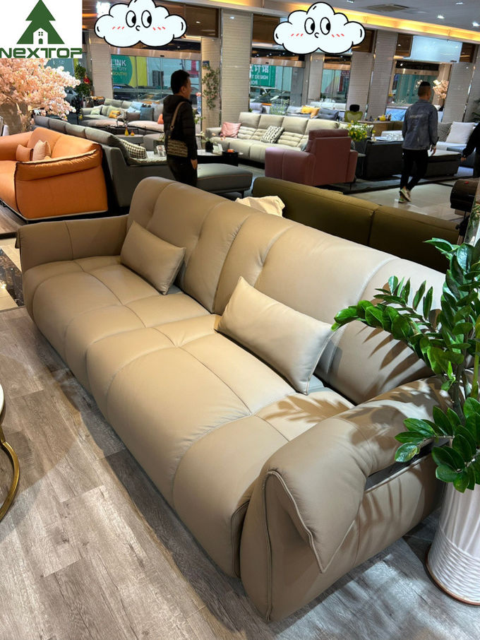 Leather Green Combination Sofa High Density for Living Room 0