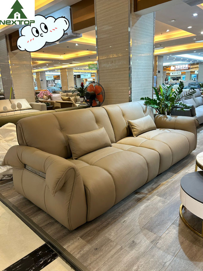 Leather Green Combination Sofa High Density for Living Room 1