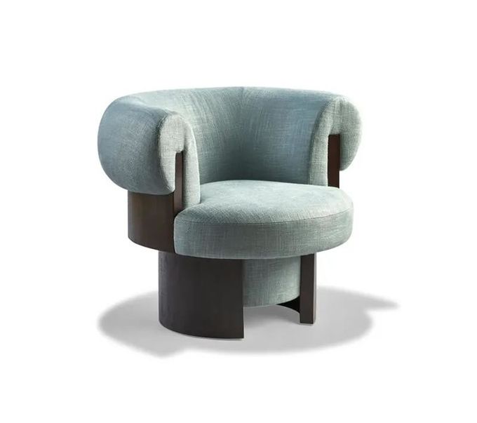 Apartment Solid Wood Sofa Living Room Creative Single Fabric Leisure Chair 5