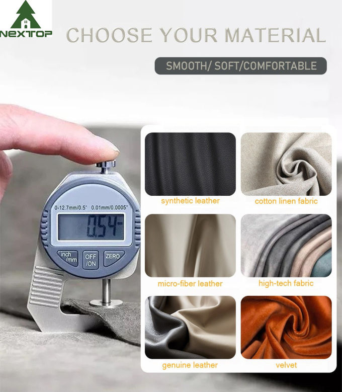 Luxury Hotel Lobby Reception Modular Sofa Set High End Villa Fabric Grey Linen Sofa 2